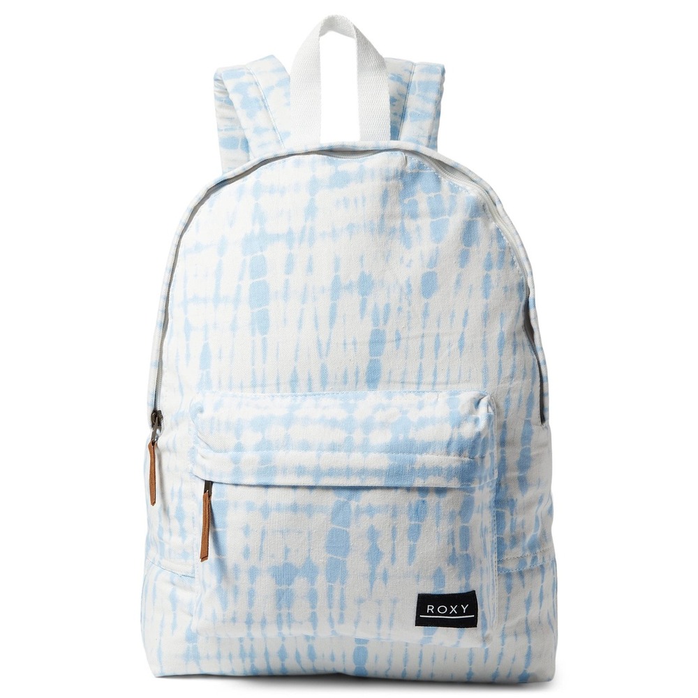 Roxy Sugar Baby Backpack Womens OS White Blue NWT Tie Dye Canvas ERJBP04479-WBK7